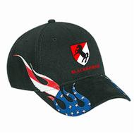 US Flag Flame hat - Black